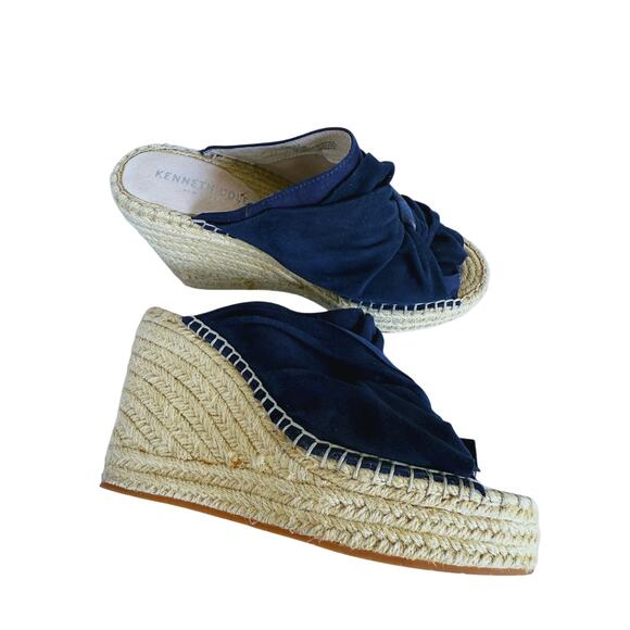 Kenneth Cole Odele Suede Espadrille Wedge Slide Sandals Size 6.5 M Coastal Boho - Picture 5 of 12